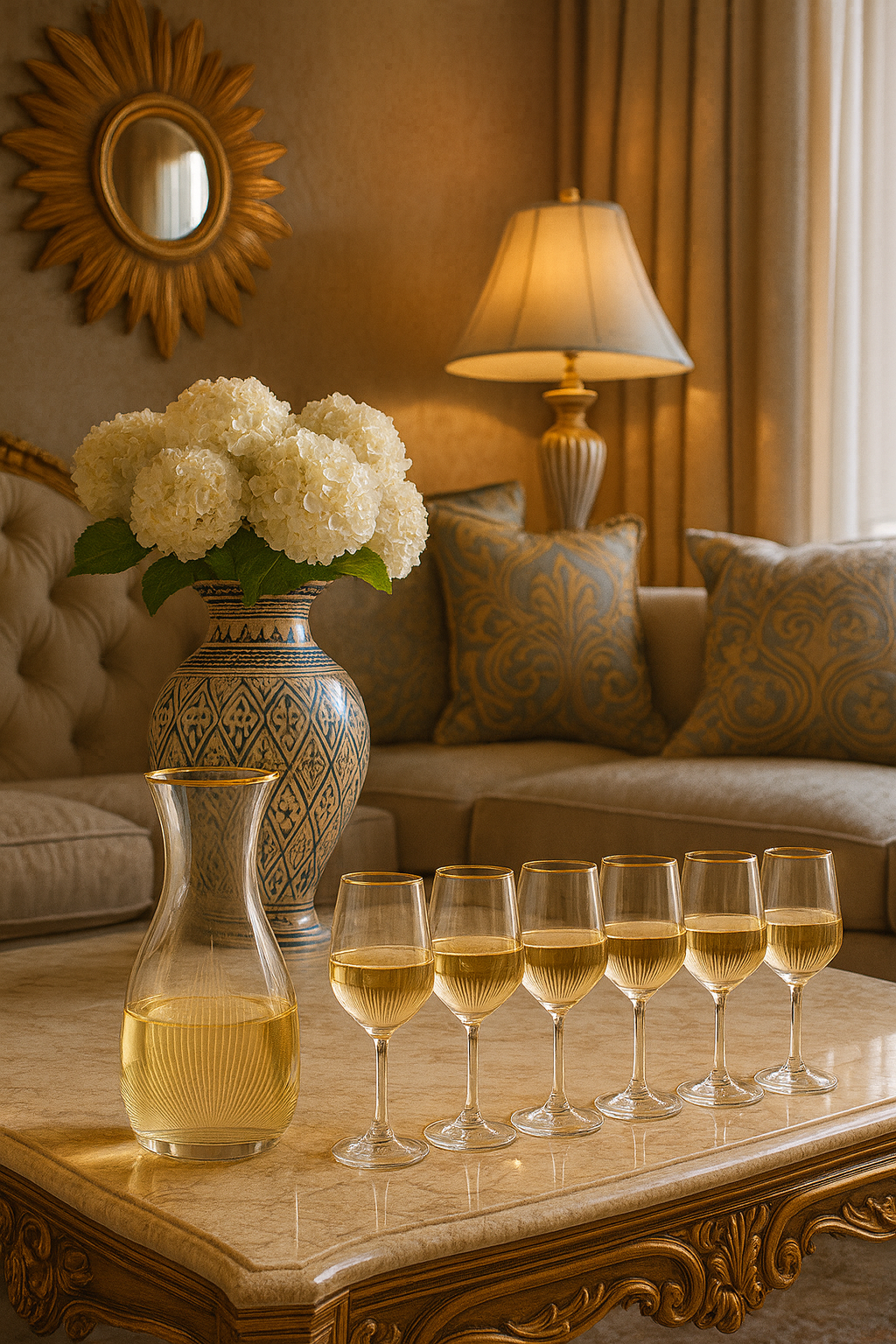 {{ vendor }} Ascend Carafe & Goblet Set — 7 Piece — handcrafted luxury glassware