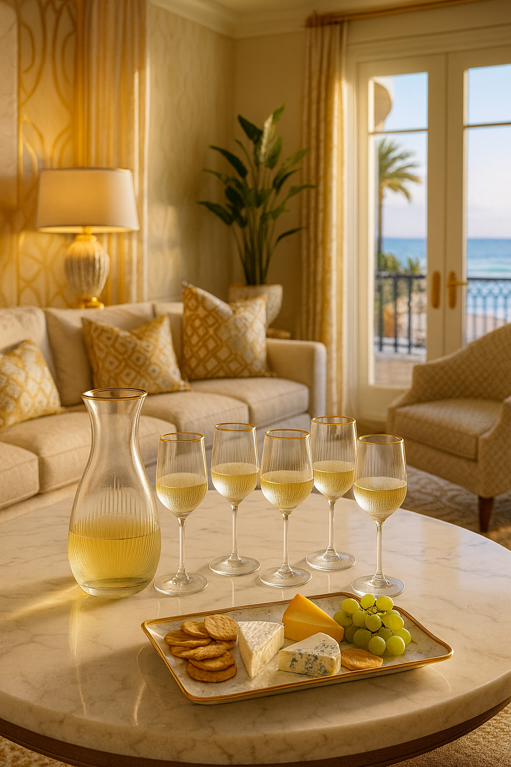 {{ vendor }} Ascend Carafe & Goblet Set — 7 Piece — handcrafted luxury glassware