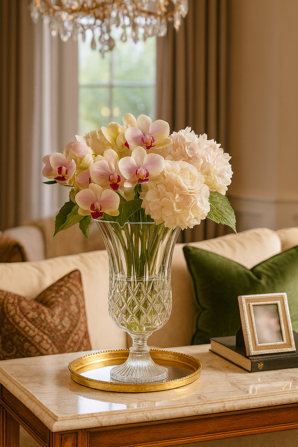{{ vendor }} Florentis Pedestal Vase — handcrafted luxury glassware