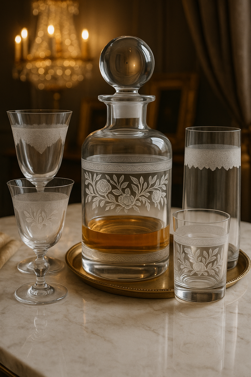 {{ vendor }} Filigrae Collection – Complete Set (19-Piece) — handcrafted luxury glassware