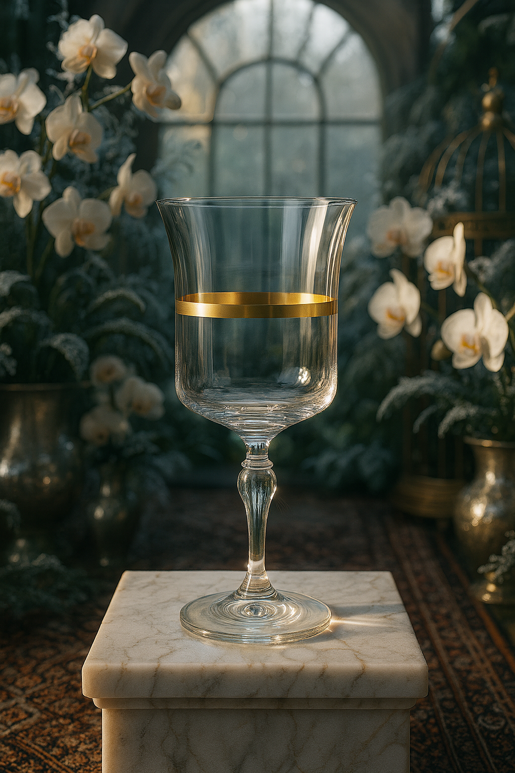 {{ vendor }} Corda Gold Goblet — handcrafted luxury glassware
