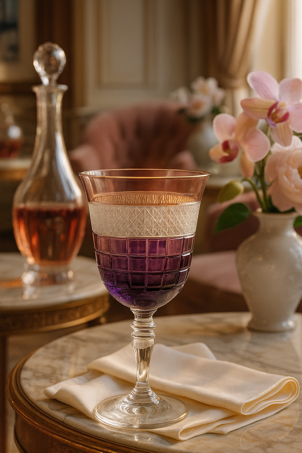 {{ vendor }} Prismora Goblet (Orchid Rosé) — handcrafted luxury glassware