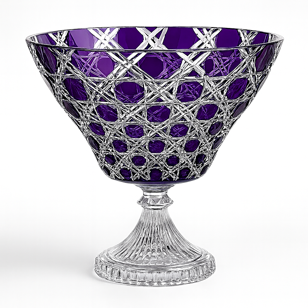 {{ vendor }} Verdura Trumpet Vase (Regal Violet) — handcrafted luxury glassware