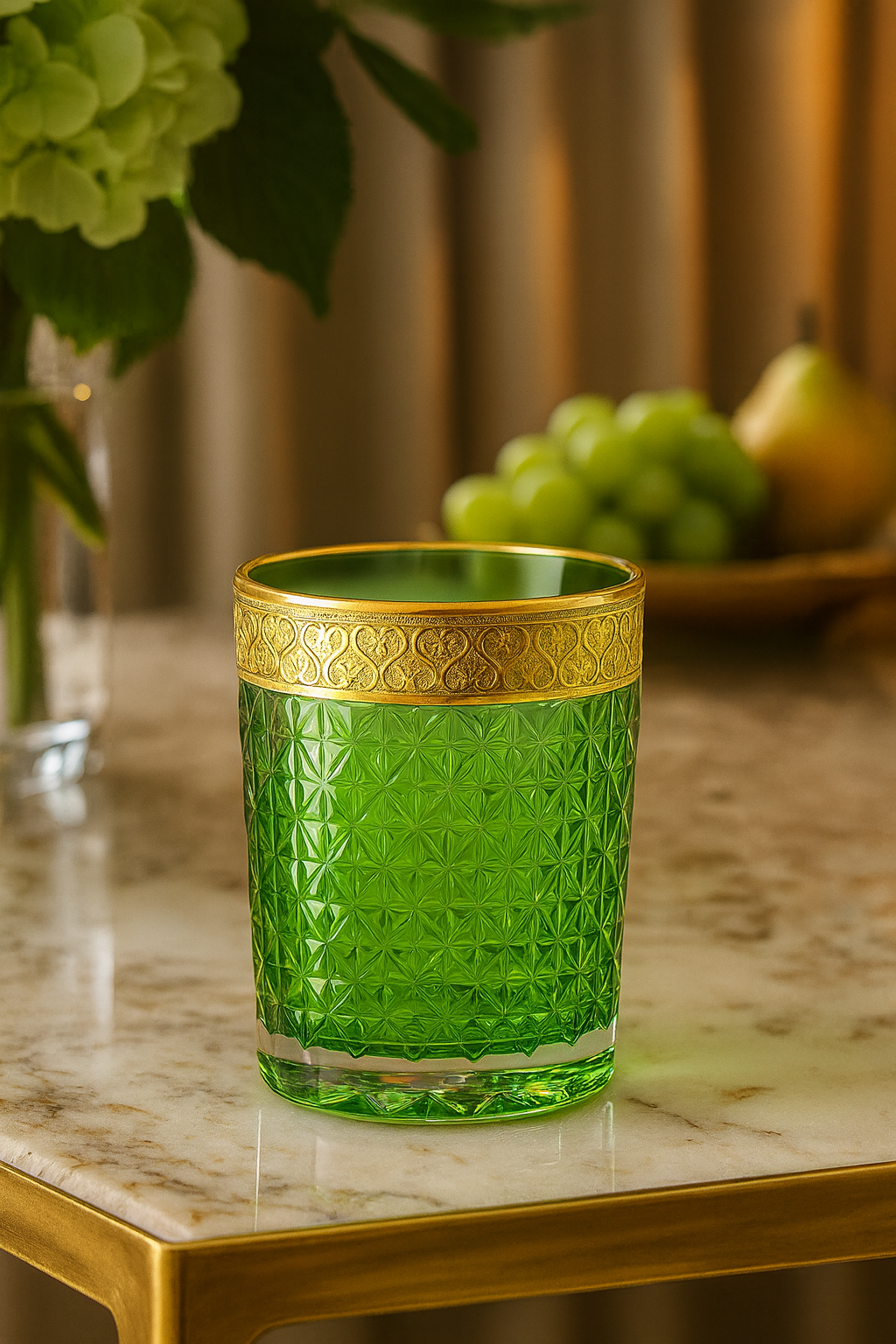 {{ vendor }} Kaleidoria Tumbler (Spring Peridot) — handcrafted luxury glassware