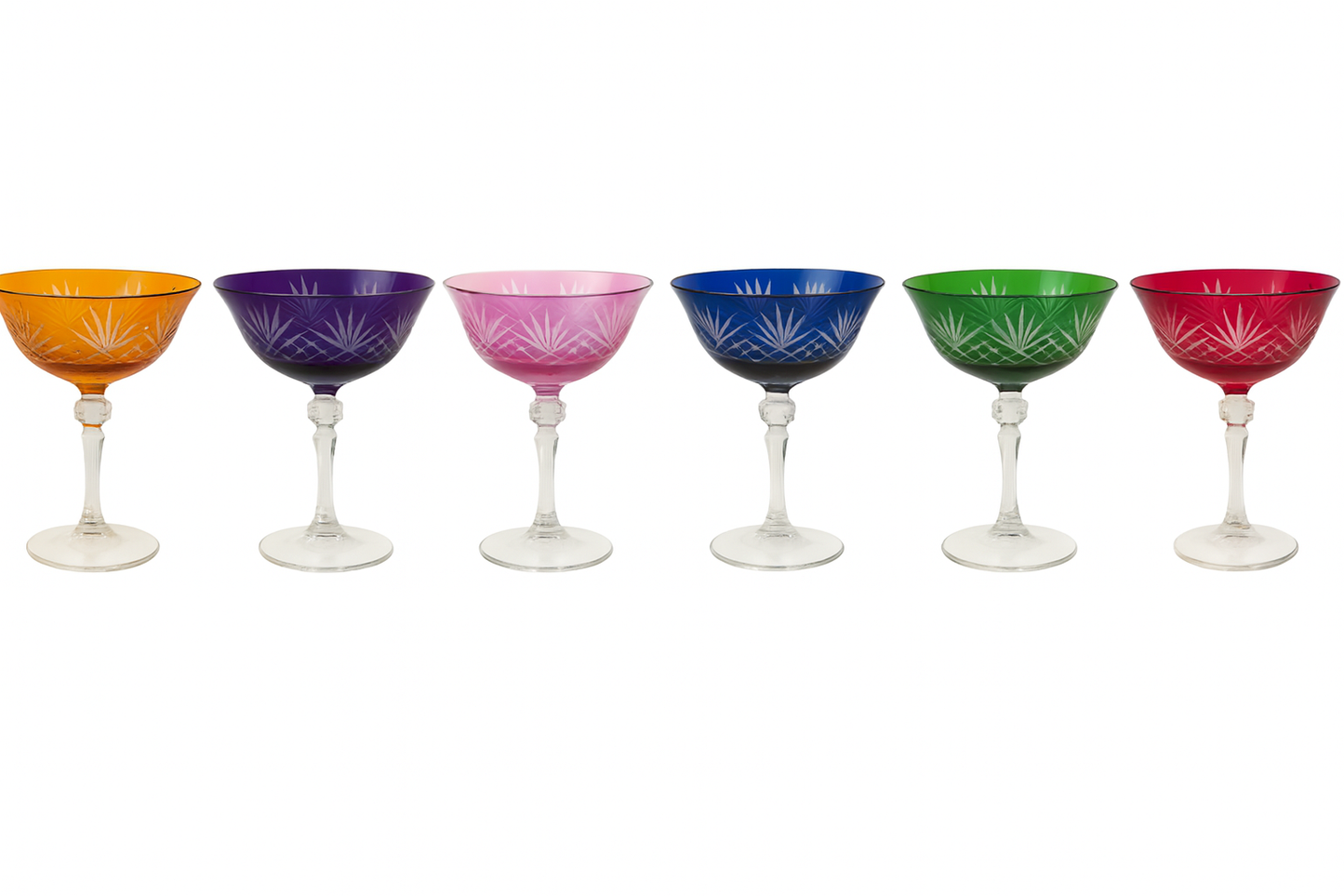 {{ vendor }} Veyra 6-Piece Coupe Set — Complete Color Collection — handcrafted luxury glassware