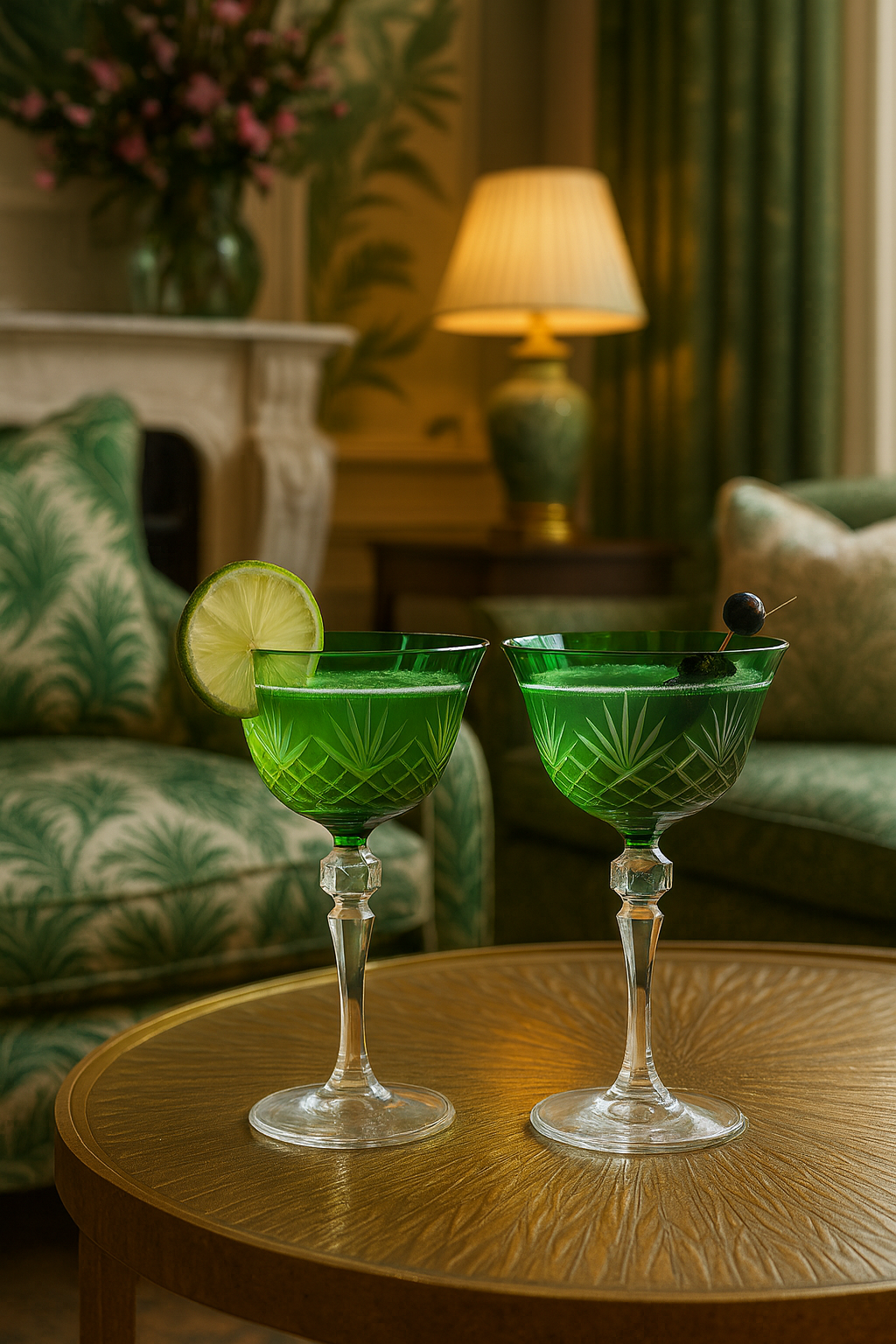 {{ vendor }} Veyra Coupe (Sylvan Emerald) — handcrafted luxury glassware