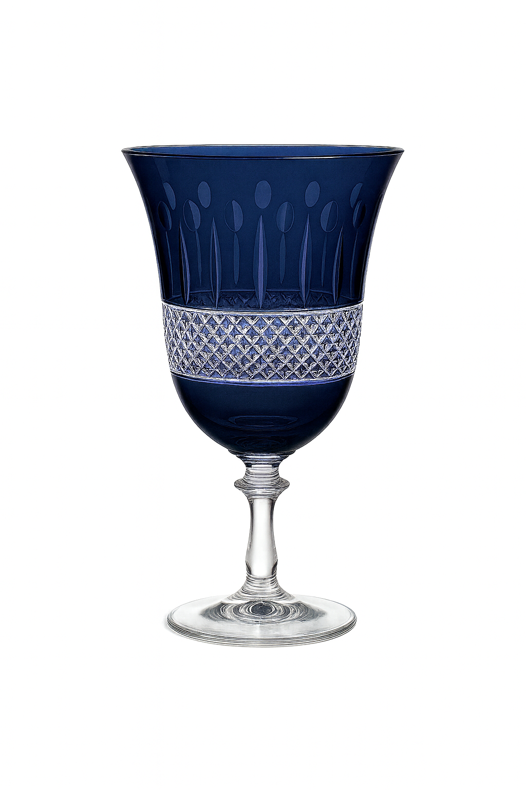 {{ vendor }} Radiara Water Goblet (Midnight Sapphire) — handcrafted luxury glassware
