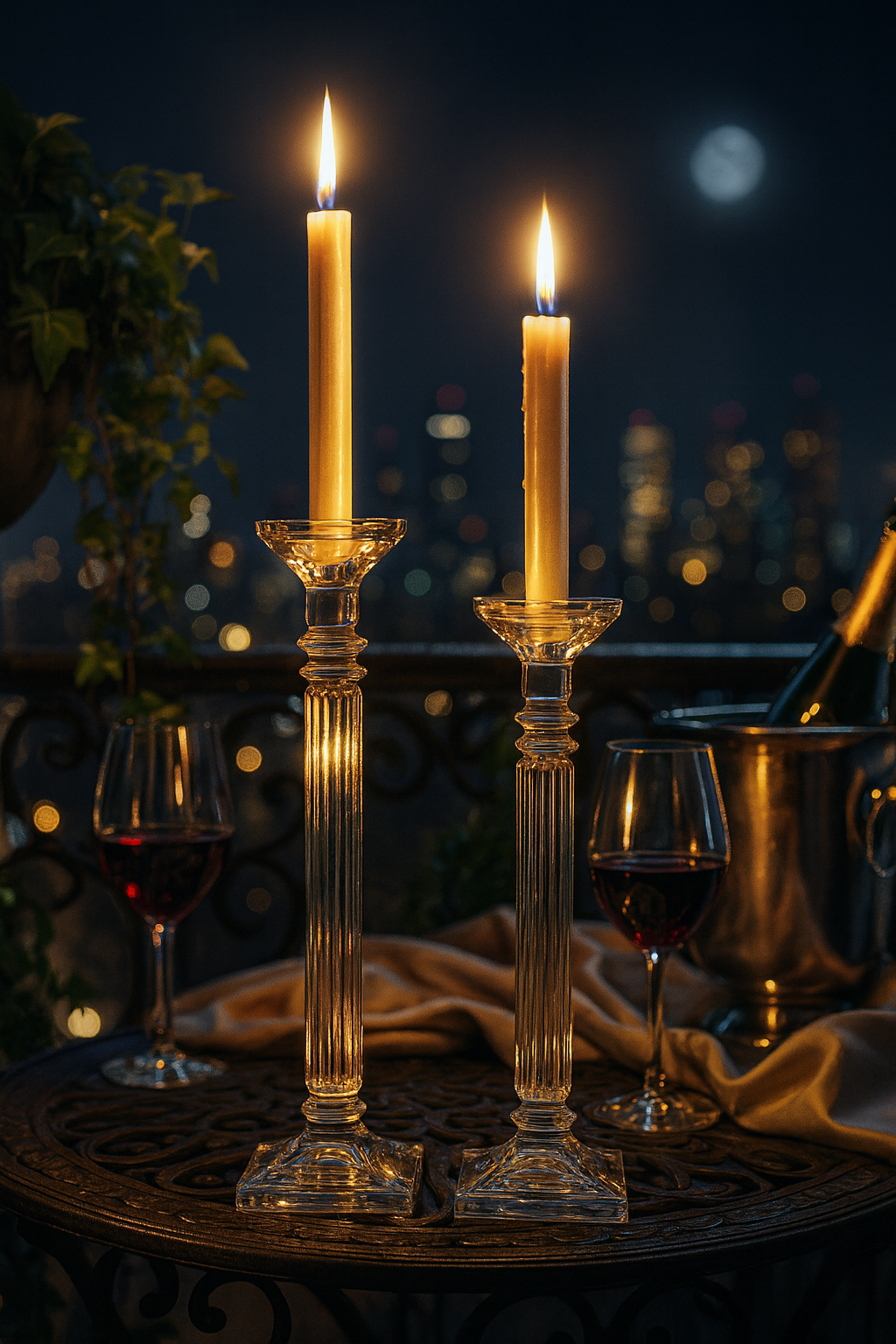 {{ vendor }} Altessa Candlesticks (2-Piece Set) — handcrafted luxury glassware