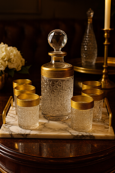 {{ vendor }} Crownline Grand Bar Ensemble — 7-Piece — handcrafted luxury glassware