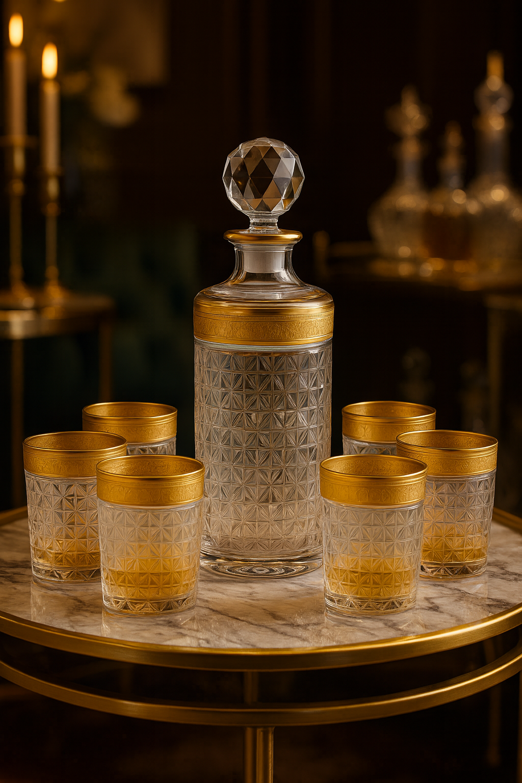 {{ vendor }} Crownline Grand Bar Ensemble — 7-Piece — handcrafted luxury glassware