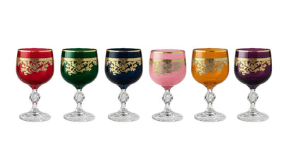 {{ vendor }} Roccaré Cordial Goblet Set – 6 Colors — handcrafted luxury glassware