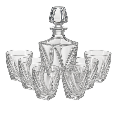 {{ vendor }} Calyx Decanter & Tumbler Set — handcrafted luxury glassware