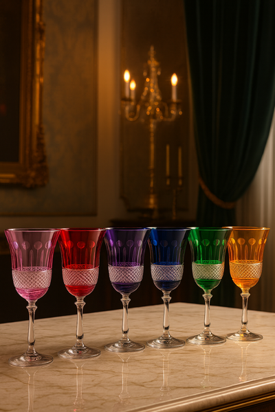 {{ vendor }} Radiara Goblet – 6-Piece Color Set — handcrafted luxury glassware