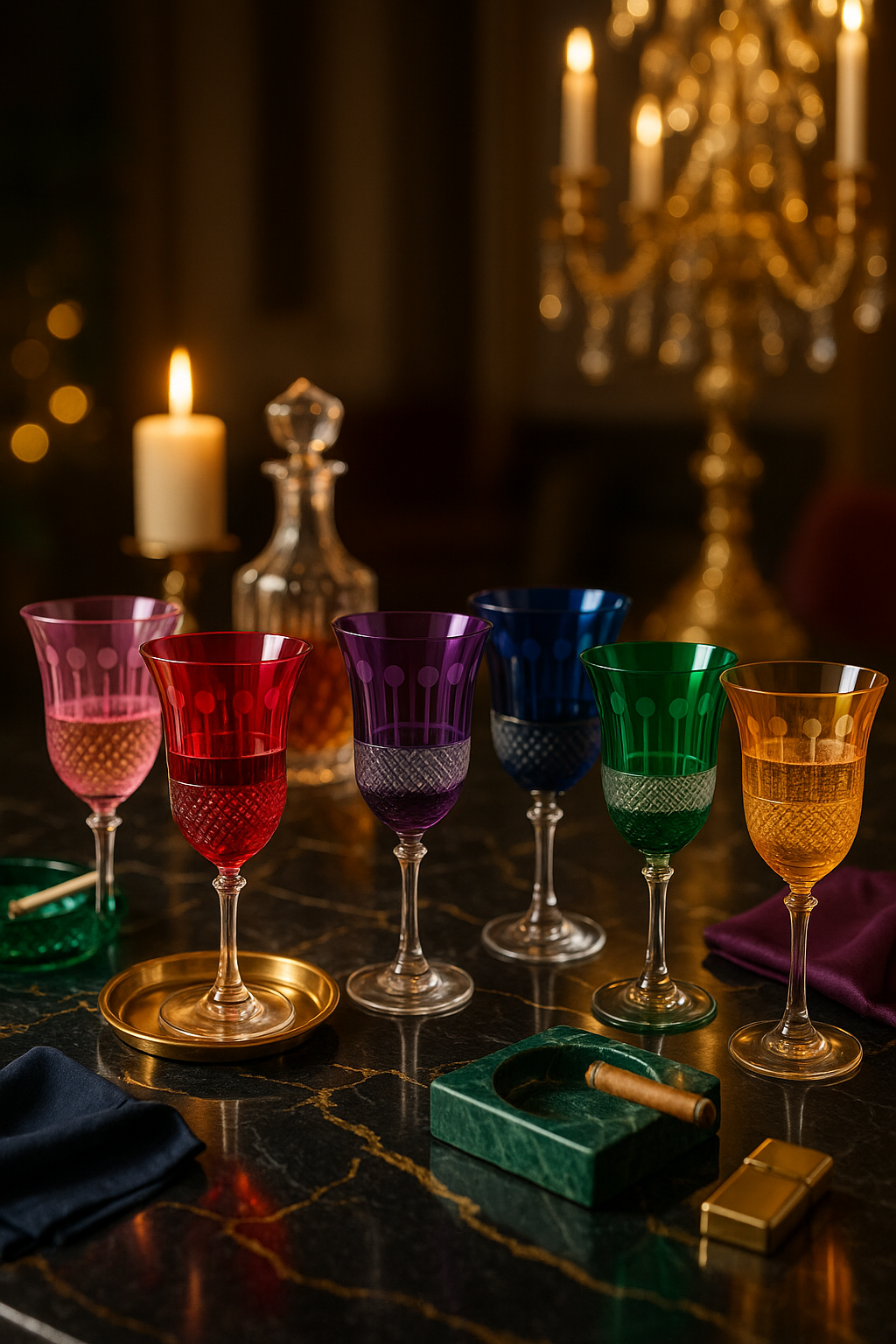 {{ vendor }} Radiara Goblet – 6-Piece Color Set — handcrafted luxury glassware