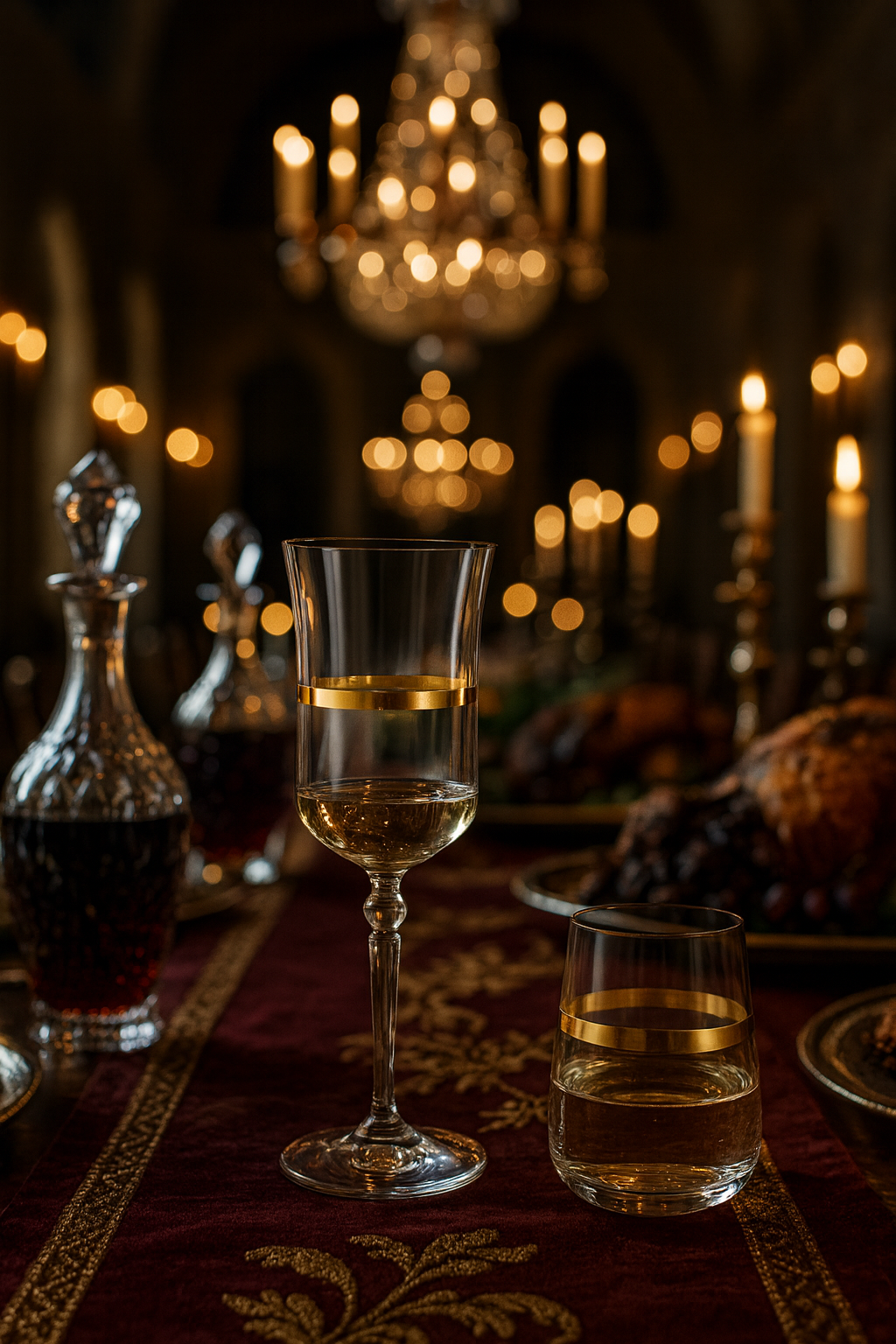 {{ vendor }} Corda Gold 18-Piece Glassware Set — handcrafted luxury glassware