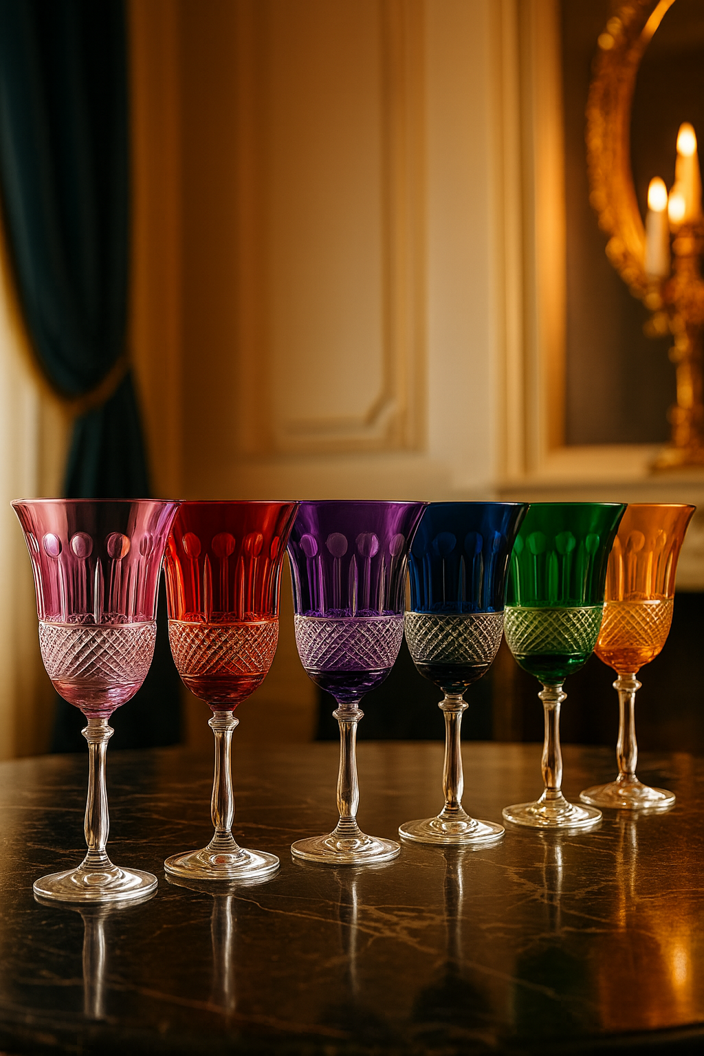 {{ vendor }} Radiara Goblet – 6-Piece Color Set — handcrafted luxury glassware