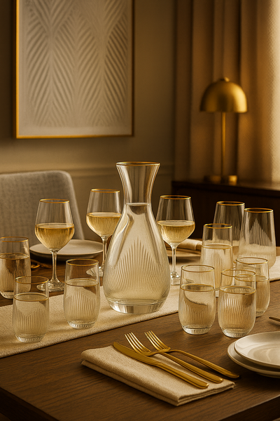 {{ vendor }} Ascend Royal Banquet Set — 19 Piece — handcrafted luxury glassware