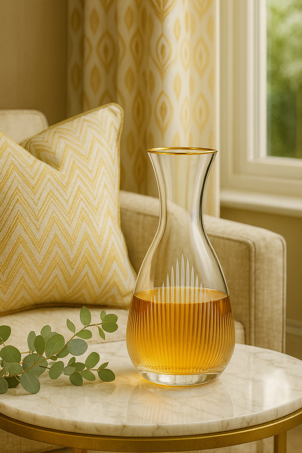 {{ vendor }} Ascend Carafe — handcrafted luxury glassware
