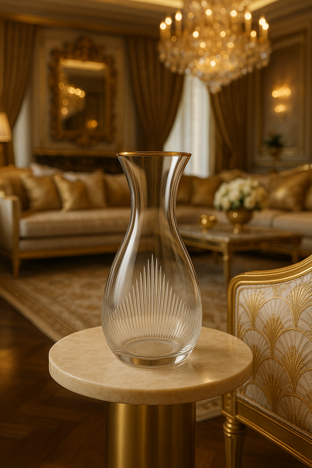 {{ vendor }} Ascend Carafe — handcrafted luxury glassware