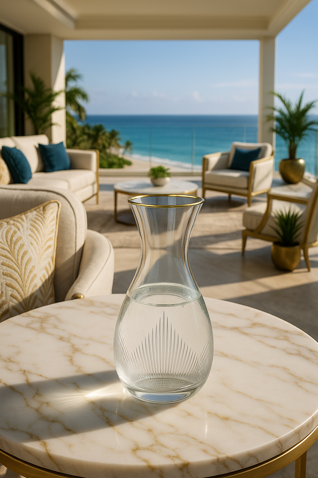 {{ vendor }} Ascend Carafe — handcrafted luxury glassware