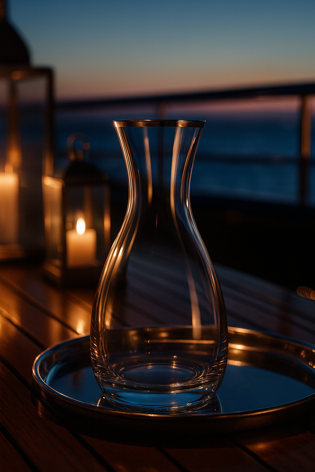 {{ vendor }} Platora Carafe — handcrafted luxury glassware