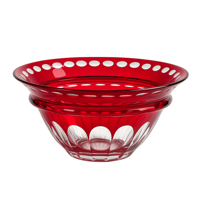 {{ vendor }} Lustria Centerpiece Bowl (Crimson Red) — handcrafted luxury glassware
