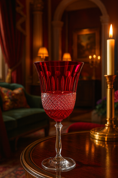 {{ vendor }} Radiara Goblet (Crimson Red) — handcrafted luxury glassware