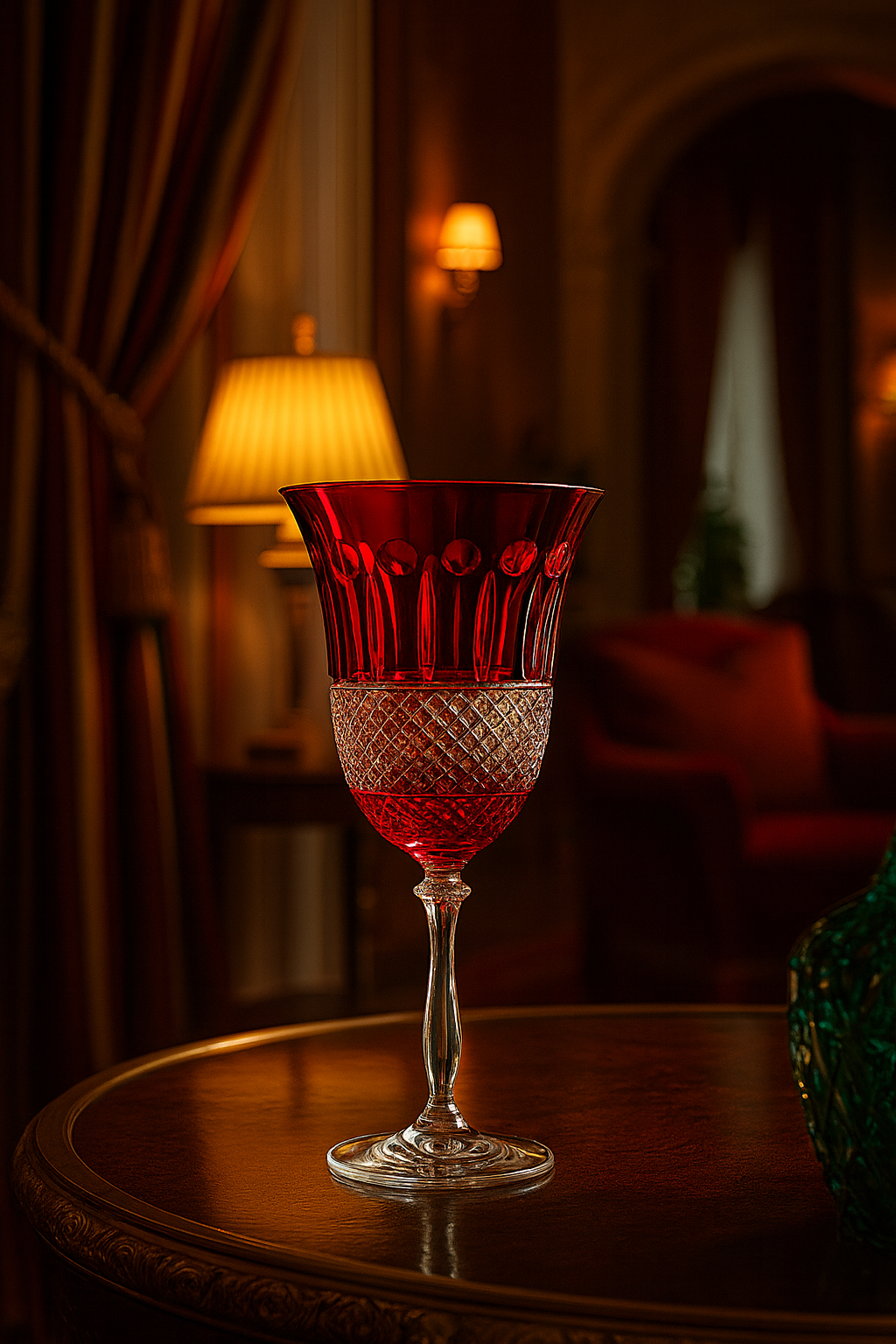 {{ vendor }} Radiara Goblet (Crimson Red) — handcrafted luxury glassware