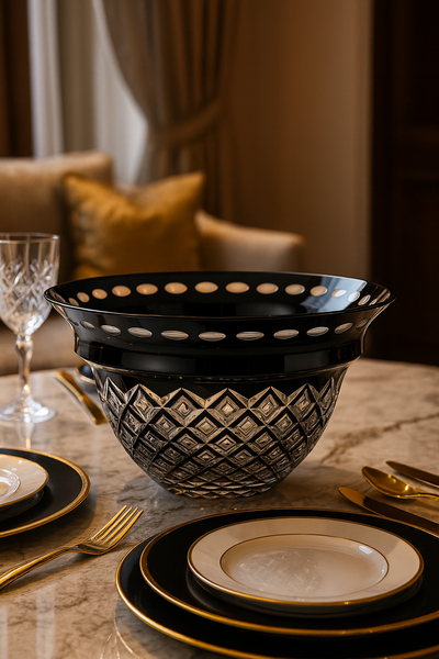 {{ vendor }} Noctura Crown Bowl — handcrafted luxury glassware