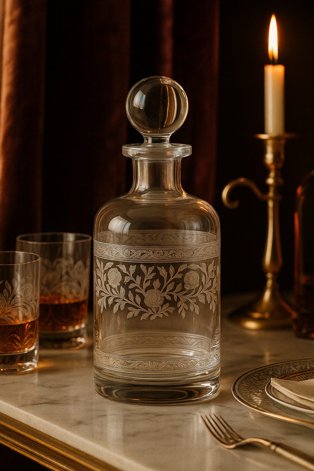 {{ vendor }} Filigrae Decanter — handcrafted luxury glassware