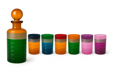 {{ vendor }} Prismora Decanter + Tumbler 7-Piece Set — handcrafted luxury glassware