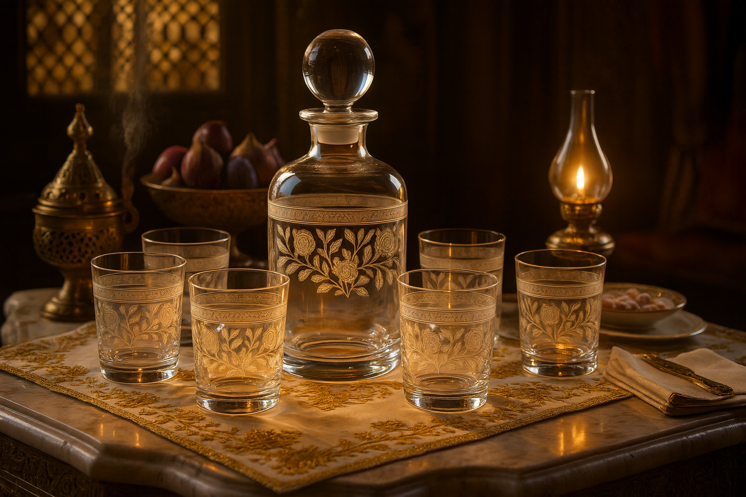 Filigrae Decanter & Tumbler Set (7-Piece)