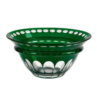 {{ vendor }} Lustria Centerpiece Bowl (Sylvan Emerald) — handcrafted luxury glassware