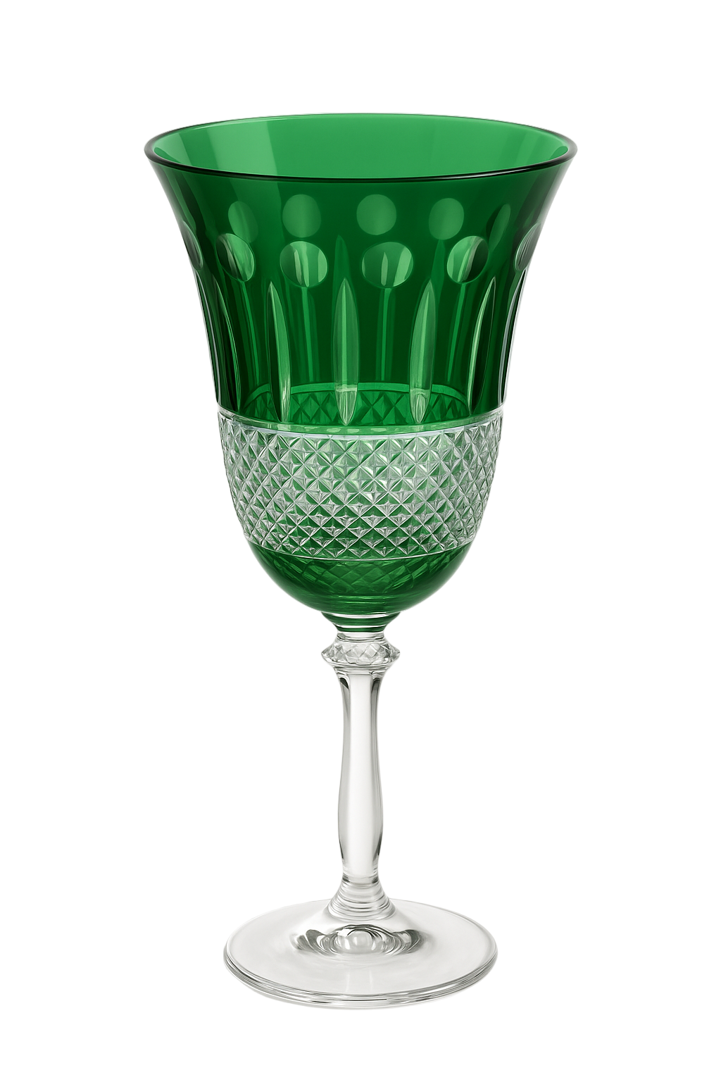 {{ vendor }} Radiara Goblet (Sylvan Emerald) — handcrafted luxury glassware