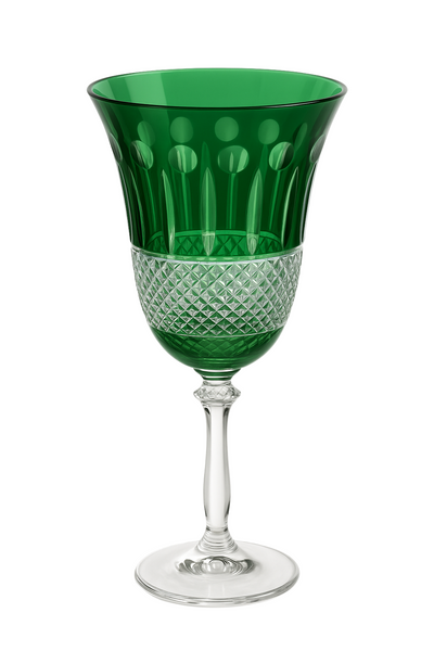 {{ vendor }} Radiara Goblet (Sylvan Emerald) — handcrafted luxury glassware