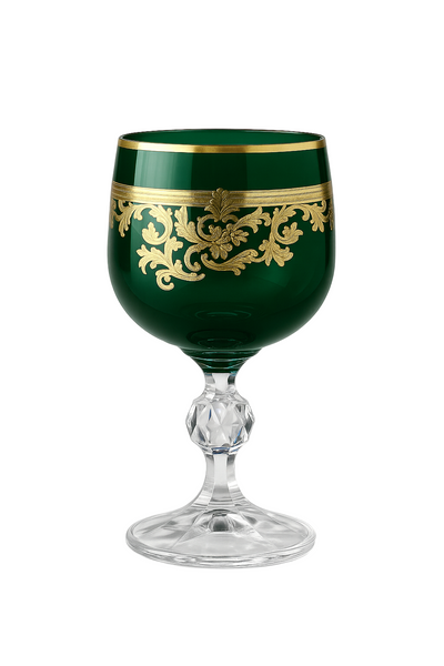 {{ vendor }} Roccaré Cordial Goblet (Sylvan Emerald) — handcrafted luxury glassware