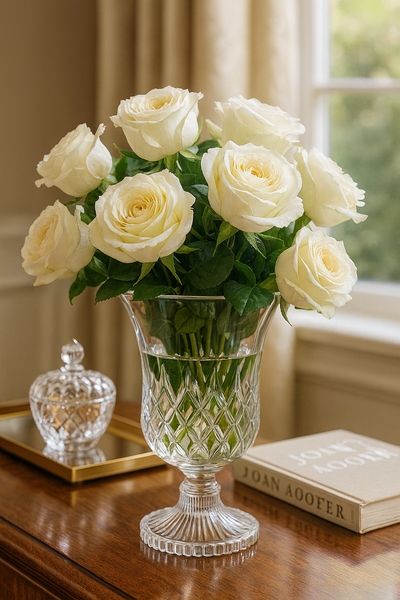 {{ vendor }} Florentis Pedestal Vase — handcrafted luxury glassware