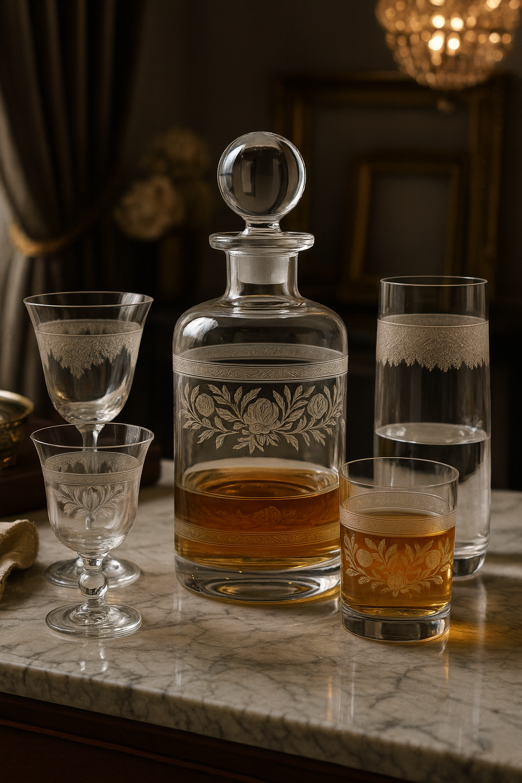 {{ vendor }} Filigrae Collection – Complete Set (19-Piece) — handcrafted luxury glassware