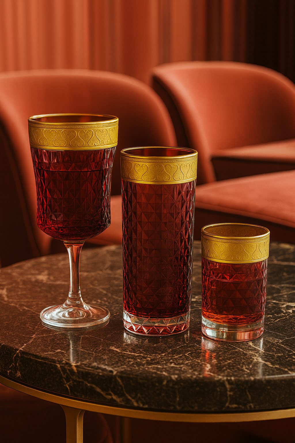 {{ vendor }} Kaleidoria Royal Banquet Set — 18 Piece Collection — handcrafted luxury glassware