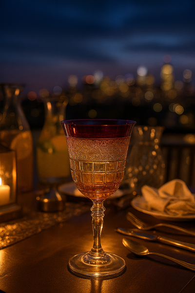 {{ vendor }} Prismora Goblet (Crimson Red) — handcrafted luxury glassware