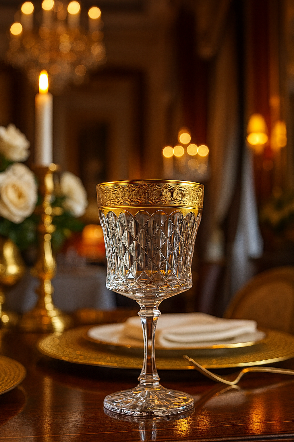 {{ vendor }} Crownline Goblet — handcrafted luxury glassware