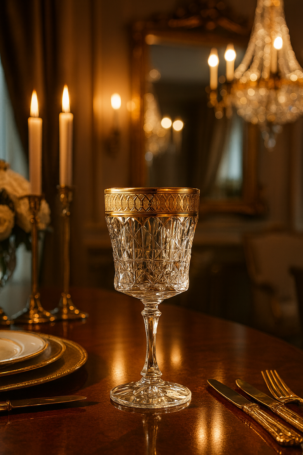 {{ vendor }} Crownline Goblet — handcrafted luxury glassware