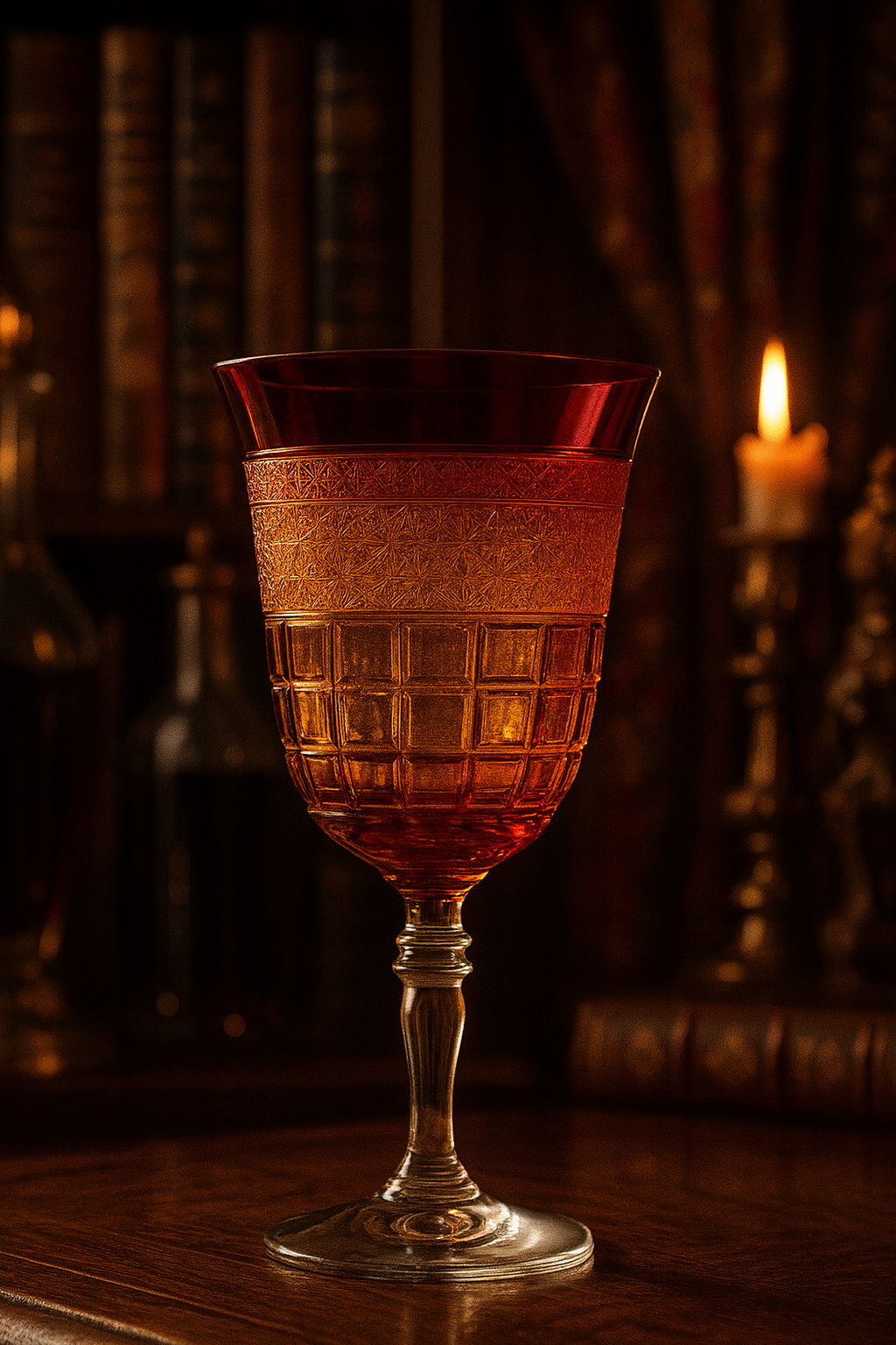 {{ vendor }} Prismora Goblet (Crimson Red) — handcrafted luxury glassware