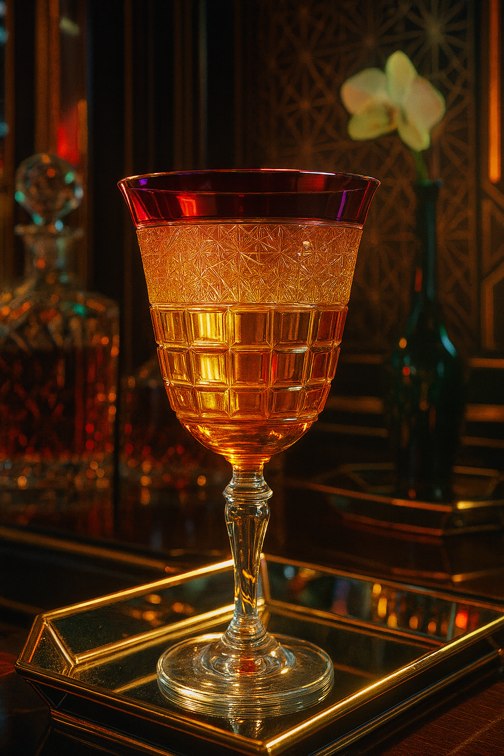 {{ vendor }} Prismora Goblet (Crimson Red) — handcrafted luxury glassware