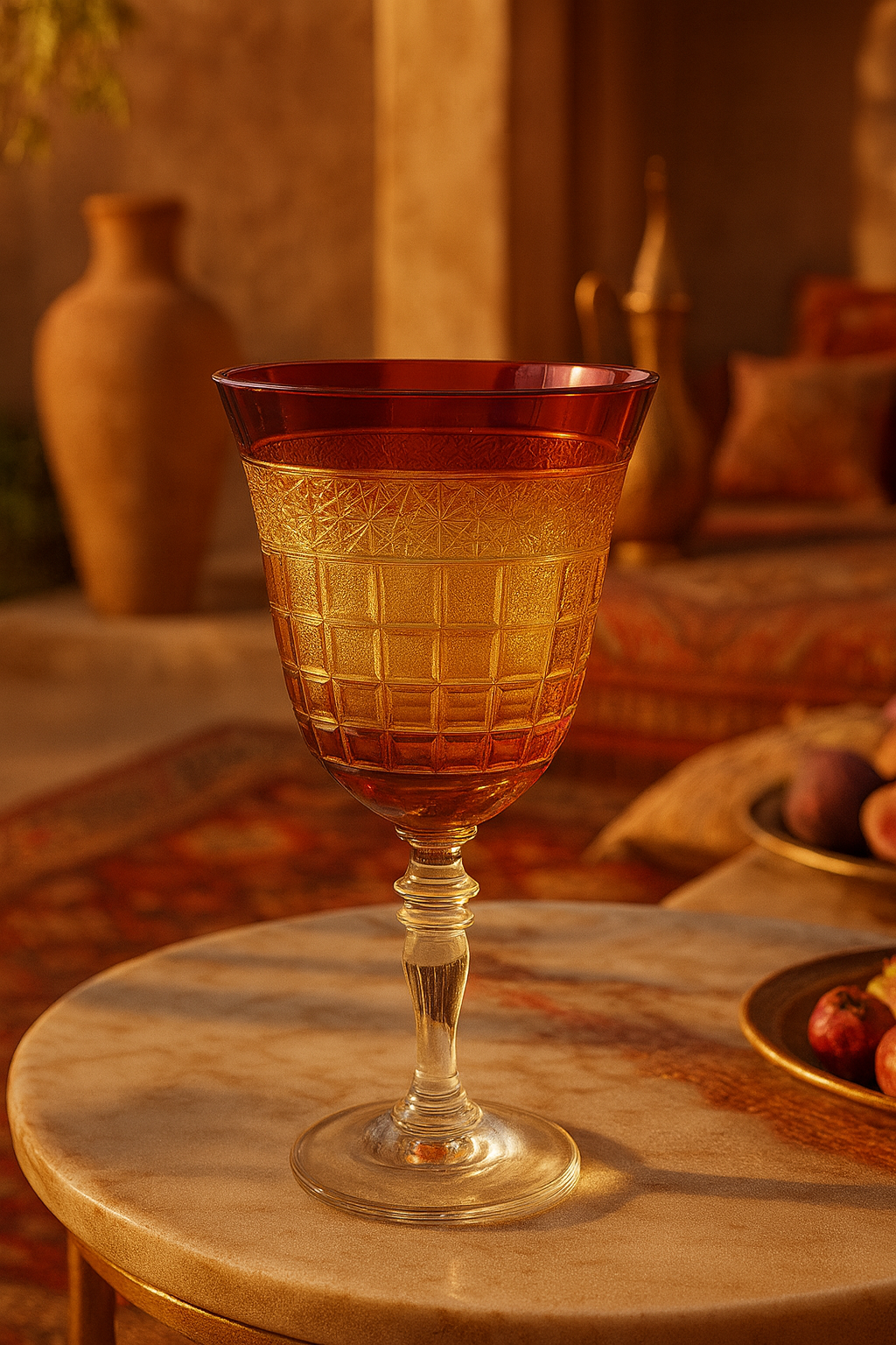 {{ vendor }} Prismora Goblet (Crimson Red) — handcrafted luxury glassware