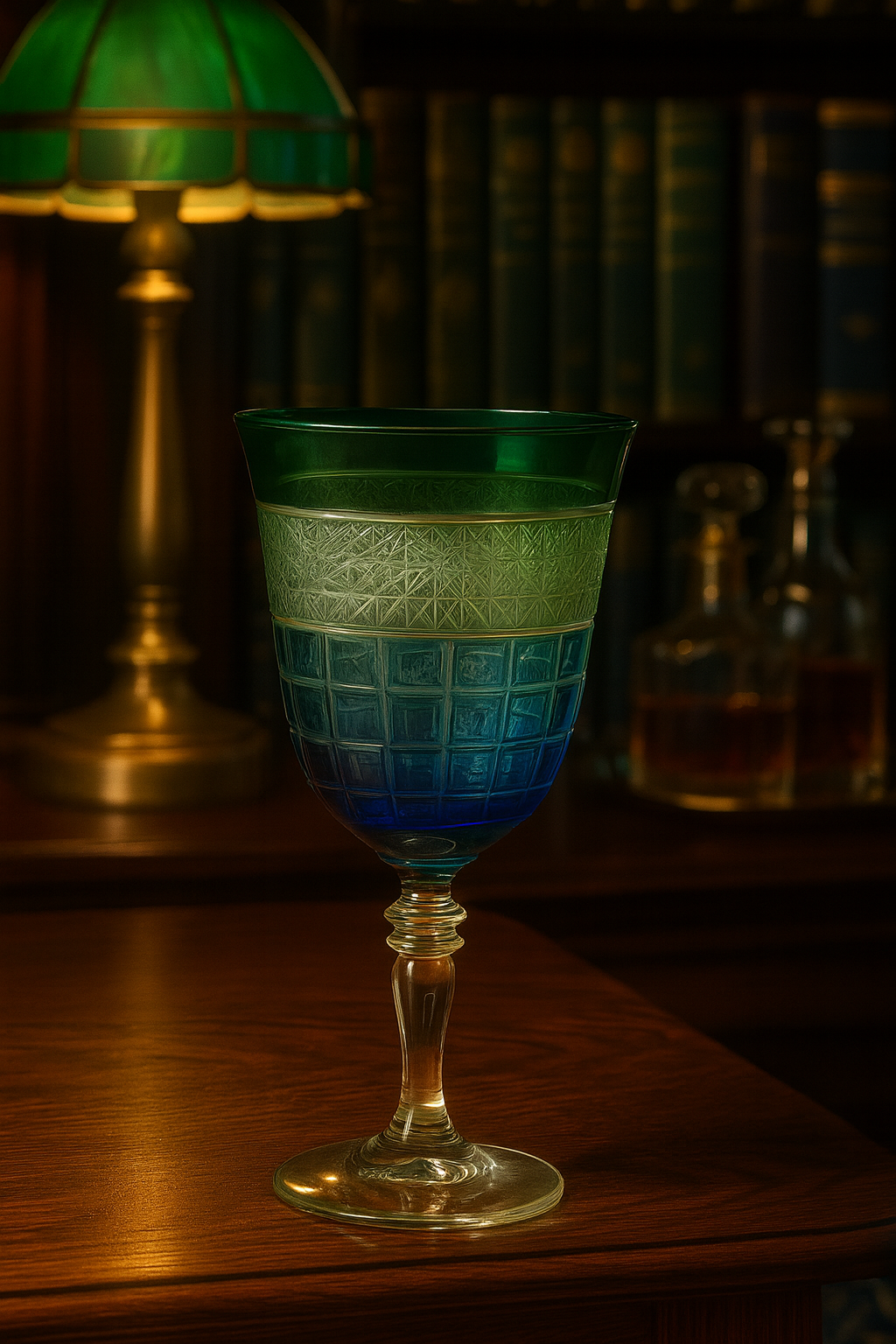 {{ vendor }} Prismora Goblet (Sylvan Emerald) — handcrafted luxury glassware