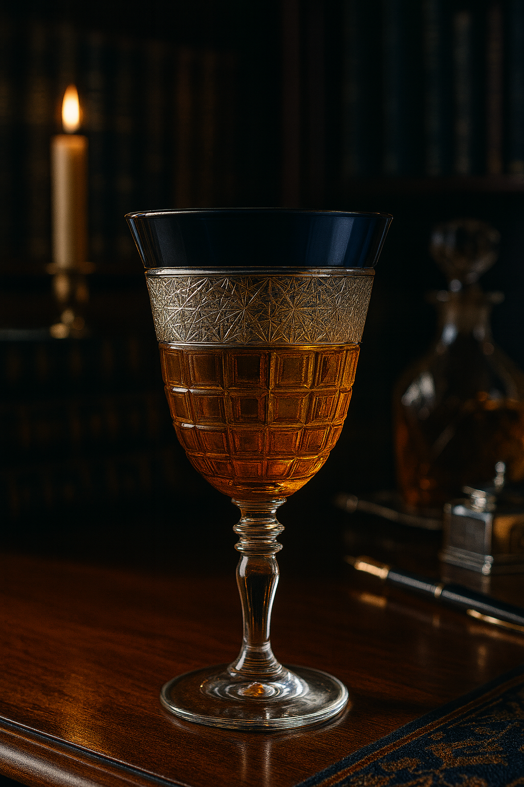 {{ vendor }} Prismora Goblet (Midnight Sapphire) — handcrafted luxury glassware