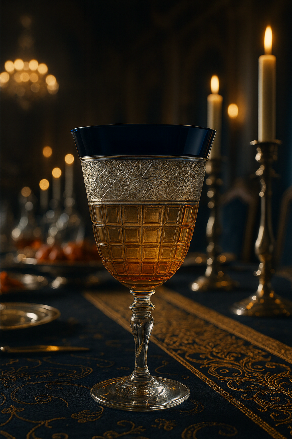 {{ vendor }} Prismora Goblet (Midnight Sapphire) — handcrafted luxury glassware