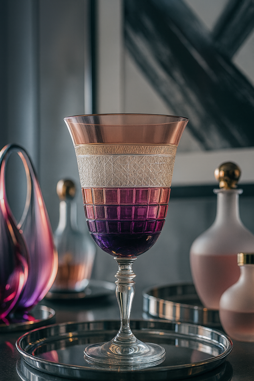 {{ vendor }} Prismora Goblet (Orchid Rosé) — handcrafted luxury glassware