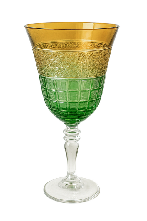{{ vendor }} Prismora Goblet (Sunlit Amber) — handcrafted luxury glassware